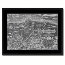 Load image into Gallery viewer, Germany Bavaria Vintage Monochrome Map Canvas Print, Gifts Picture Frames Home Decor Wall Art