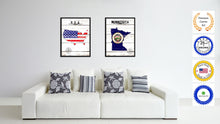 Load image into Gallery viewer, Minnesota State Flag Gifts Home Decor Wall Art Canvas Print Picture Frames