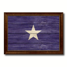 Load image into Gallery viewer, Bonnie Blue in Republic of West Florida Military Flag Texture Canvas Print with Brown Picture Frame Home Decor Wall Art Gifts