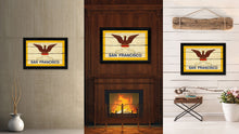 Load image into Gallery viewer, San Francisco City San Francisco State Vintage Flag Canvas Print Black Picture Frame
