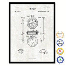 Load image into Gallery viewer, 1889 Stop Watch Old Patent Art Print on Canvas Custom Framed Vintage Home Decor Wall Decoration Great for Gifts