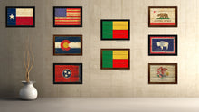 Load image into Gallery viewer, Benin Country Flag Vintage Canvas Print with Black Picture Frame Home Decor Gifts Wall Art Decoration Artwork