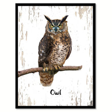 Load image into Gallery viewer, Owl Bird Canvas Print, Black Picture Frame Gift Ideas Home Decor Wall Art Decoration