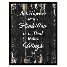 Load image into Gallery viewer, Intelligence without ambition is a bird without wings - Salvador Dali Inspirational Quote Saying Gift Ideas Home Decor Wall Art, Black