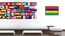 Load image into Gallery viewer, Mauritius Country National Flag Vintage Canvas Print with Picture Frame Home Decor Wall Art Collection Gift Ideas