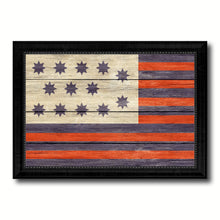 Load image into Gallery viewer, Guilford Courthouse North Carolina Revolutionary War Military Flag Texture Canvas Print with Black Picture Frame Gift Ideas Home Decor Wall Art