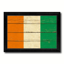Load image into Gallery viewer, Cote D'Ivoire Country Flag Vintage Canvas Print with Black Picture Frame Home Decor Gifts Wall Art Decoration Artwork