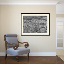 Load image into Gallery viewer, Germany Bavaria Vintage B&W Map Canvas Print, Picture Frame Home Decor Wall Art Gift Ideas