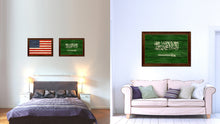 Load image into Gallery viewer, Saudi Arabia Country Flag Texture Canvas Print with Brown Custom Picture Frame Home Decor Gift Ideas Wall Art Decoration