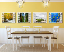 Load image into Gallery viewer, Waterfalls Yosemite National Park California Picture French Window Framed Canvas Print Home Decor Wall Art Collection