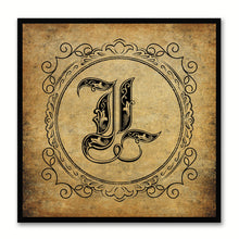 Load image into Gallery viewer, Alphabet L Brown Canvas Print Black Frame Kids Bedroom Wall Décor Home Art