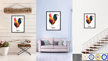 Load image into Gallery viewer, Rooster Bird Canvas Print, Black Picture Frame Gift Ideas Home Decor Wall Art Decoration