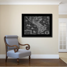 Load image into Gallery viewer, America Vintage Monochrome Map Canvas Print, Gifts Picture Frames Home Decor Wall Art