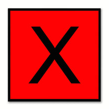 Load image into Gallery viewer, Alphabet X Red Canvas Print Black Frame Kids Bedroom Wall Décor Home Art