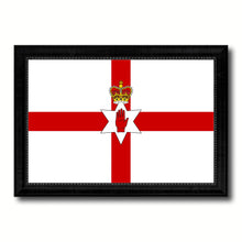 Load image into Gallery viewer, North Irish Ulster City Northern Ireland Country Flag Canvas Print Black Picture Frame
