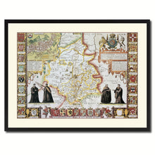 Load image into Gallery viewer, Cambridgeshire Vintage Antique Map Wall Art Home Decor Gift Ideas Canvas Print Custom Picture Frame