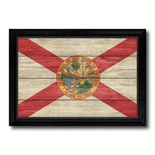 Load image into Gallery viewer, Florida State Flag Texture Canvas Print with Black Picture Frame Home Decor Man Cave Wall Art Collectible Decoration Artwork Gifts