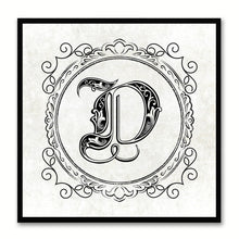 Load image into Gallery viewer, Alphabet D White Canvas Print Black Frame Kids Bedroom Wall Décor Home Art