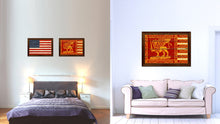 Load image into Gallery viewer, Republic of Venice City Italy Country Vintage Flag Canvas Print Brown Picture Frame