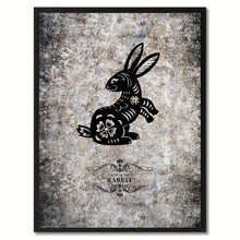 Load image into Gallery viewer, Zodiac Rabbit Horoscope Canvas Print, Black Picture Frame Home Decor Wall Art Gift