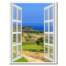Load image into Gallery viewer, Coastal Golf Course View Picture French Window Canvas Print with Frame Gifts Home Decor Wall Art Collection