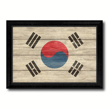 Load image into Gallery viewer, Korea Country Flag Texture Canvas Print with Black Picture Frame Home Decor Wall Art Decoration Collection Gift Ideas