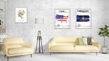 Load image into Gallery viewer, Pennsylvania Flag Gifts Home Decor Wall Art Canvas Print with Custom Picture Frame