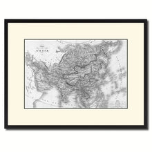 Load image into Gallery viewer, Asia Vintage B&W Map Canvas Print, Picture Frame Home Decor Wall Art Gift Ideas