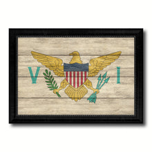 Load image into Gallery viewer, Virgin Islands Country Flag Texture Canvas Print with Black Picture Frame Home Decor Wall Art Decoration Collection Gift Ideas