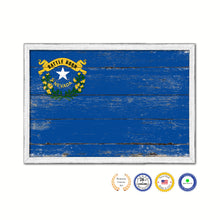 Load image into Gallery viewer, Nevada State Flag Shabby Chic Gifts Home Decor Wall Art Canvas Print, White Wash Wood Frame