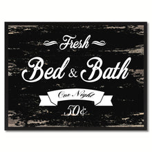 Load image into Gallery viewer, Fresh Bed & Bath Vintage Sign Black Canvas Print Home Decor Wall Art Gifts Picture Frames