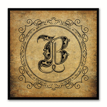 Load image into Gallery viewer, Alphabet B Brown Canvas Print Black Frame Kids Bedroom Wall Décor Home Art