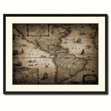 Load image into Gallery viewer, America Vintage Sepia Map Canvas Print, Picture Frame Gifts Home Decor Wall Art Decoration