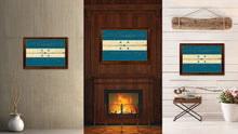 Load image into Gallery viewer, Honduras Country Flag Vintage Canvas Print with Brown Picture Frame Home Decor Gifts Wall Art Decoration Artwork