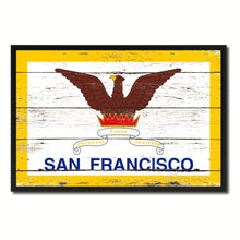 Load image into Gallery viewer, San Francisco City California State Flag Vintage Canvas Print with Black Picture Frame Home Decor Wall Art Collectible Decoration Artwork Gifts