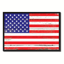 Load image into Gallery viewer, Vintage American Flag United States of America Canvas Print with Picture Frame Home Decor Wall Art Collection Gift Ideas