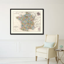 Load image into Gallery viewer, France Paris Vintage Antique Map Wall Art Home Decor Gift Ideas Canvas Print Custom Picture Frame