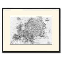 Load image into Gallery viewer, Europe Vintage B&W Map Canvas Print, Picture Frame Home Decor Wall Art Gift Ideas