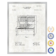 Load image into Gallery viewer, 1891 Upright Piano Old Patent Art Print on Canvas Custom Framed Vintage Home Decor Wall Decoration Great for Gifts