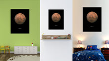 Load image into Gallery viewer, Mars Print on Canvas Planets of Solar System Black Custom Framed Art Home Decor Wall Office Decoration