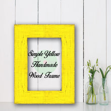 Load image into Gallery viewer, Simple Yellow Shabby Chic Home Decor Custom Frame Great for Farmhouse Vintage Rustic Wood Picture Frame