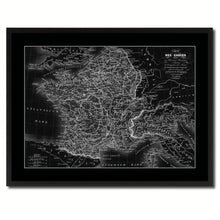Load image into Gallery viewer, France Vintage Monochrome Map Canvas Print, Gifts Picture Frames Home Decor Wall Art