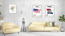 Load image into Gallery viewer, Missouri Flag Gifts Home Decor Wall Art Canvas Print with Custom Picture Frame