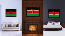 Load image into Gallery viewer, Kenya Country Flag Vintage Canvas Print with Black Picture Frame Home Decor Gifts Wall Art Decoration Artwork