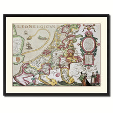 Load image into Gallery viewer, Leo Belgicvs Vintage Antique Map Wall Art Home Decor Gift Ideas Canvas Print Custom Picture Frame