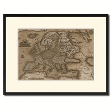 Load image into Gallery viewer, Europe Vintage Sepia Map Canvas Print, Picture Frame Gifts Home Decor Wall Art Decoration