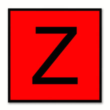 Load image into Gallery viewer, Alphabet Z Red Canvas Print Black Frame Kids Bedroom Wall Décor Home Art