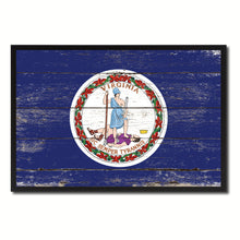 Load image into Gallery viewer, Virginia State Flag Vintage Canvas Print with Black Picture Frame Home DecorWall Art Collectible Decoration Artwork Gifts
