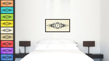 Load image into Gallery viewer, Alphabet Letter P White Canvas Print, Black Custom Frame
