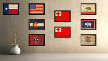Load image into Gallery viewer, Tonga Country Flag Vintage Canvas Print with Brown Picture Frame Home Decor Gifts Wall Art Decoration Artwork